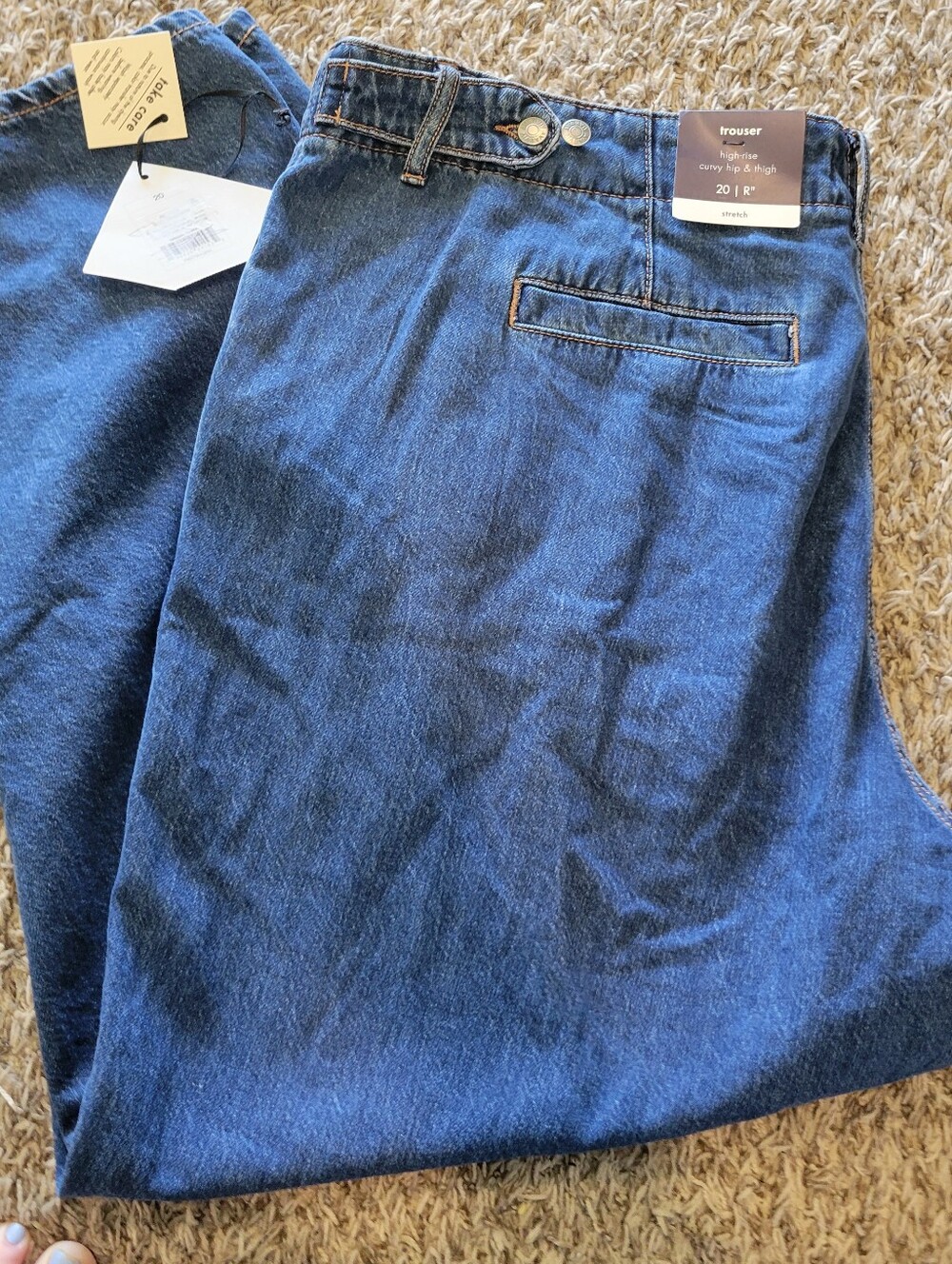NWT Ava & Viv Plus Size 20 Regular Jeans High Rise Curvy Trouser - Picture 7 of 15